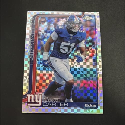 2025 Topps Chrome Football Abdul Carter Rookie Card #350