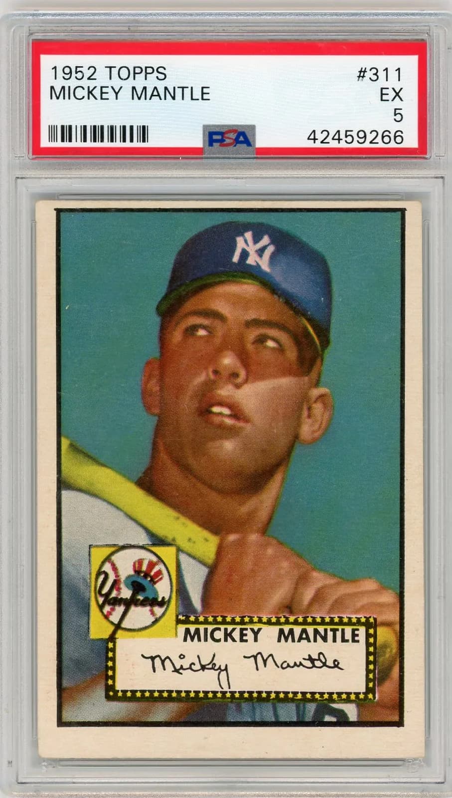 1952 Topps Mickey Mantle #311