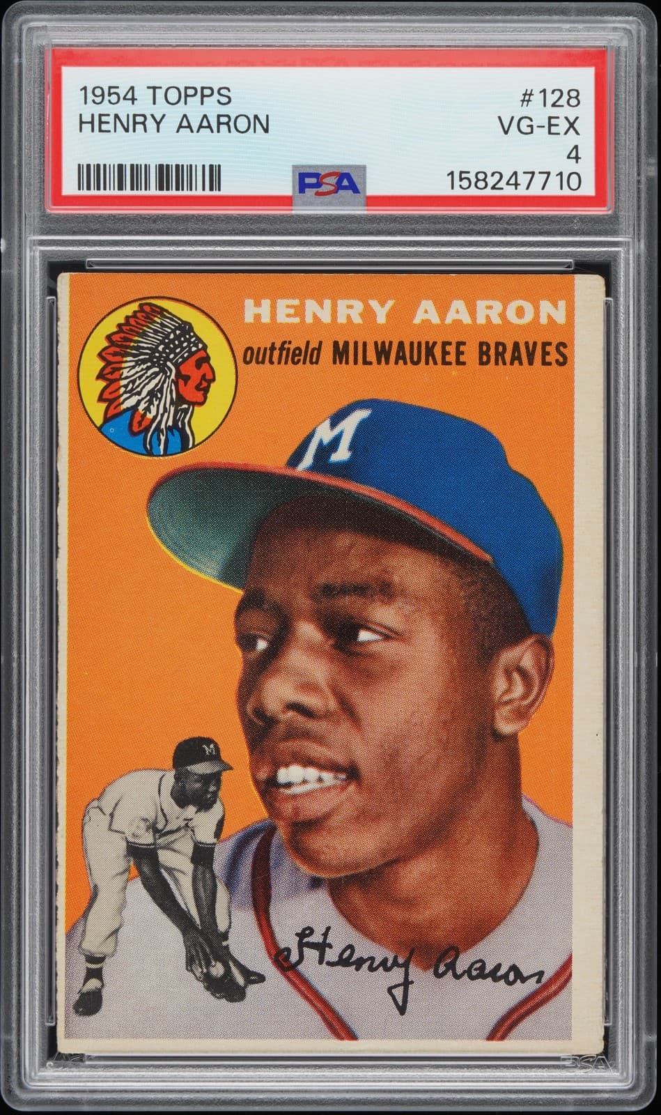 1954 Topps Hank Aaron #128