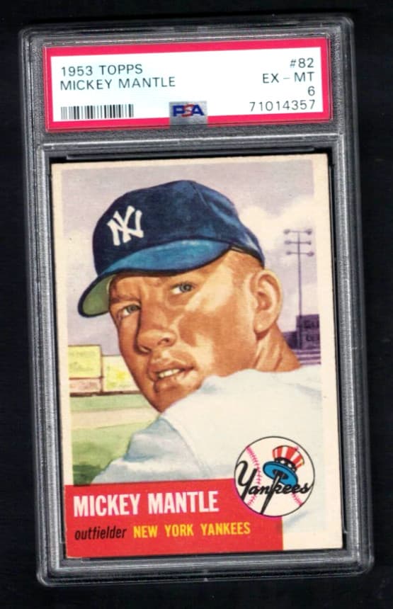 1953 Topps Mickey Mantle #82