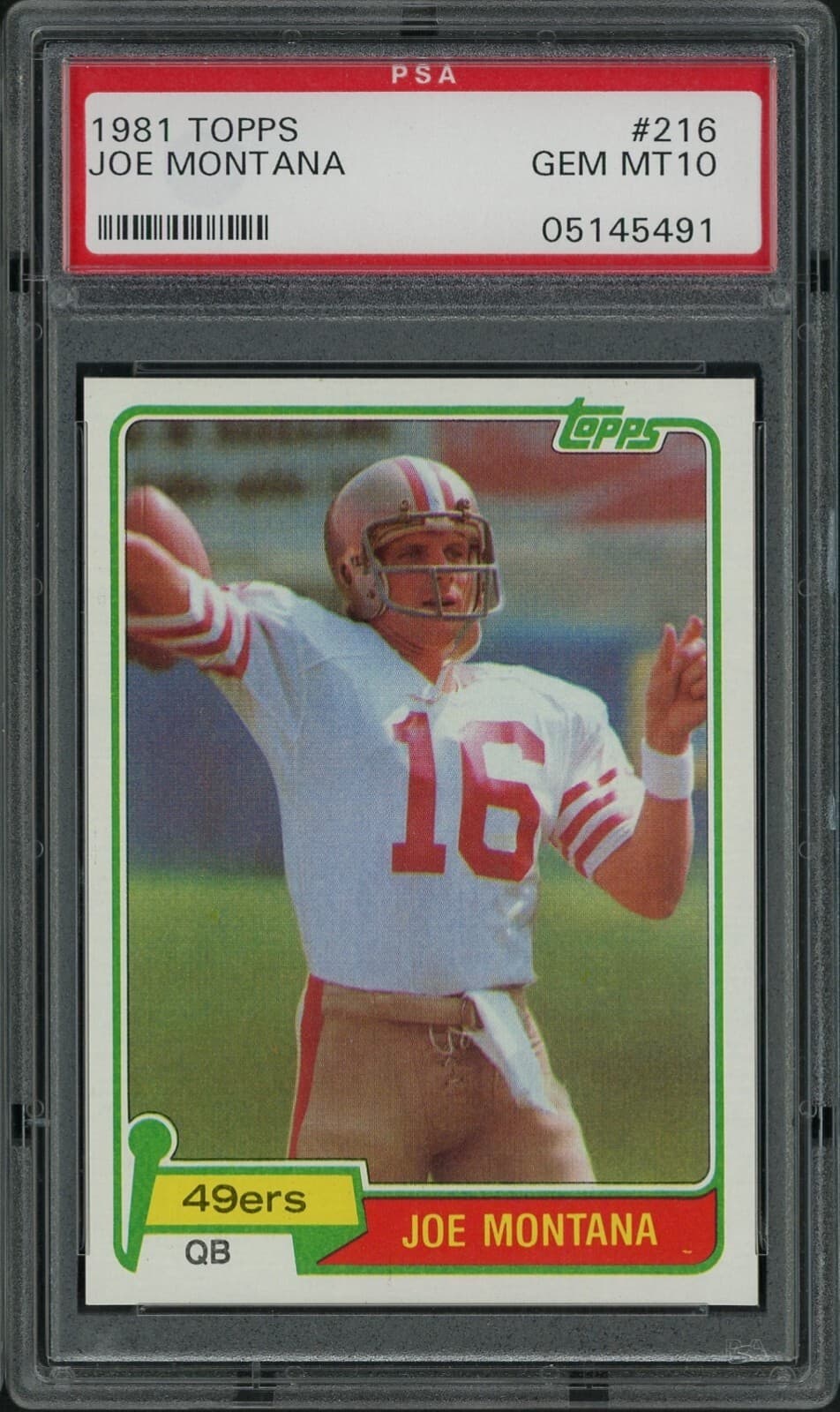 1981 Topps Joe Montana Rookie Card #216