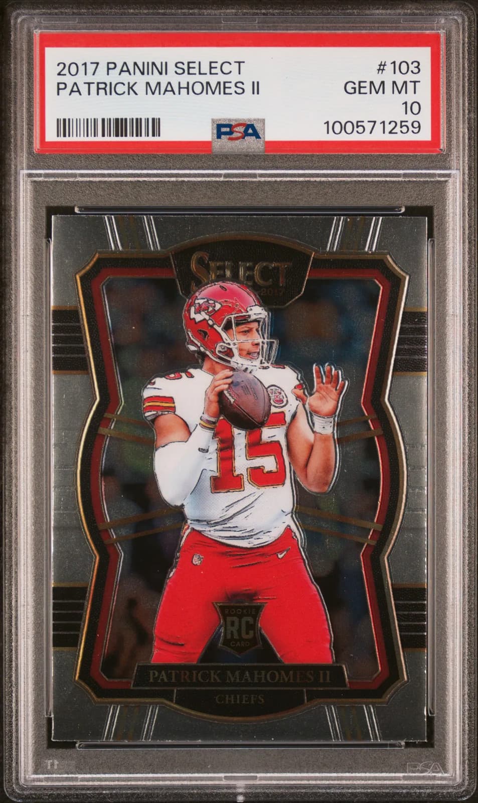 2017 Panini Select Concourse Patrick Mahomes II Rookie Card #103
