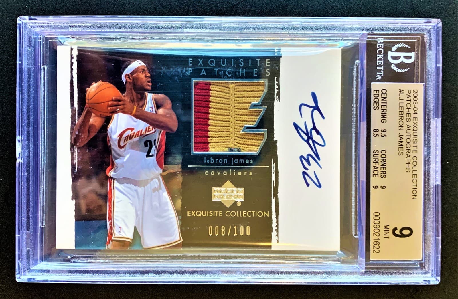 2003 Upper Deck Exquisite Collection LeBron James Patches Auto #AP-LJ