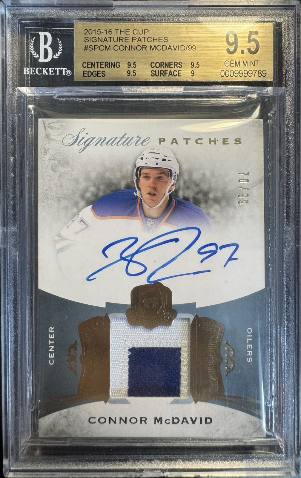 2015-16 Upper Deck The Cup Connor McDavid Signature Patches