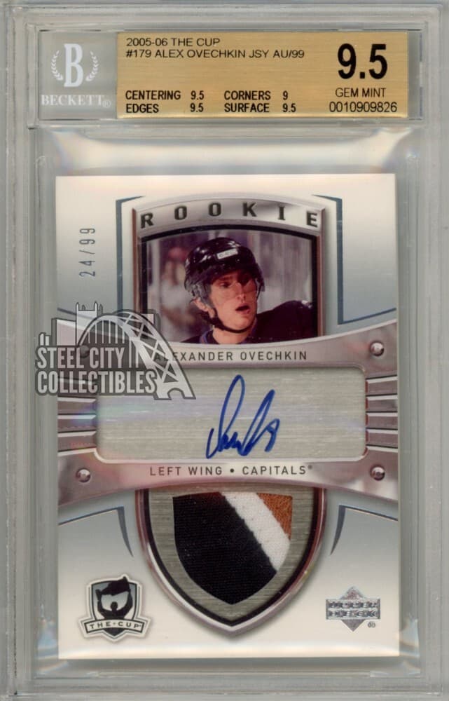 2005-06 Upper Deck The Cup Alexander Ovechkin Rookie Patch Auto #179 24/99