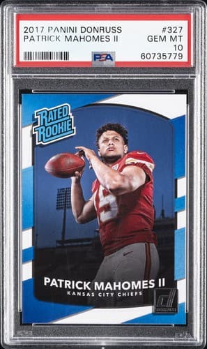 2017 Panini Donruss Patrick Mahomes II Rookie Card #327