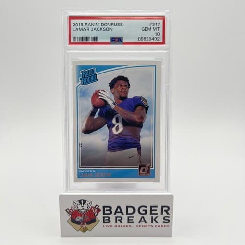 2018 Panini Donruss Lamar Jackson Rookie Card #317