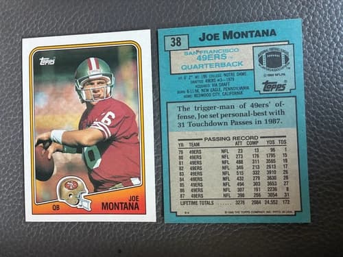 1988 Topps Joe Montana #38