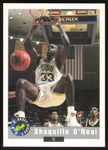 1992-93 Classic Draft Picks Shaquille O'Neal Rookie Card #1