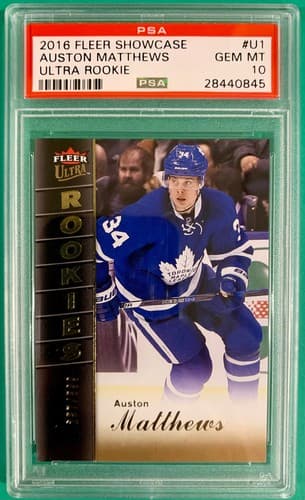 2016-17 Fleer Showcase Ultra Rookie Auston Matthews Rookie Card #U1