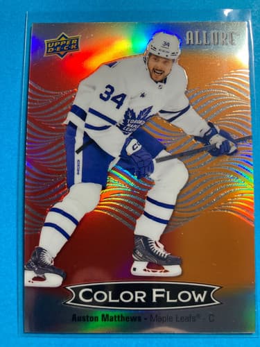 2024-25 Upper Deck Allure Color Flow Red-Orange Auston Matthews #CFL-9