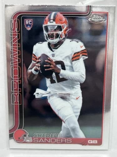 2025 Topps Chrome Football Shedeur Sanders Rookie Card #315