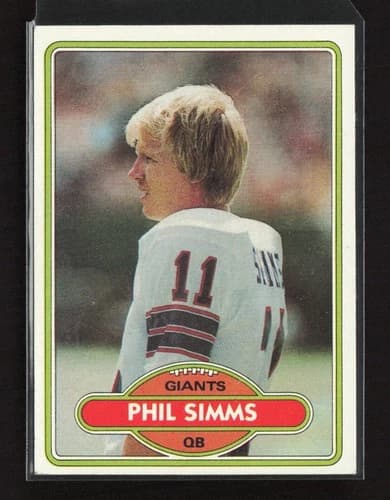 1980 Topps Phil Simms Rookie Card #225