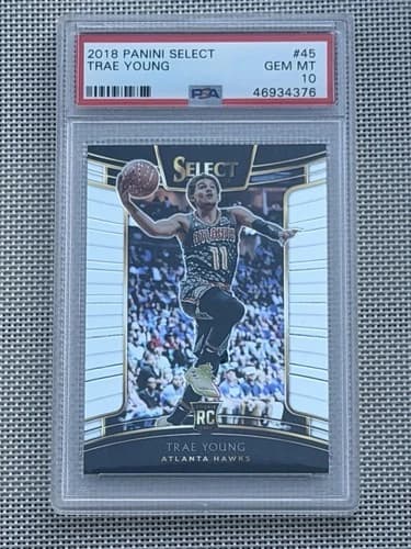 2018-19 Panini Select Trae Young Concourse Rookie Card #45