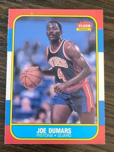 1986 Fleer Joe Dumars Rookie Card #27