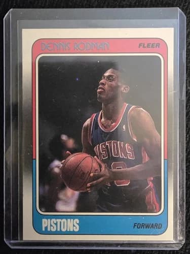 1988 Fleer Dennis Rodman Rookie Card #43