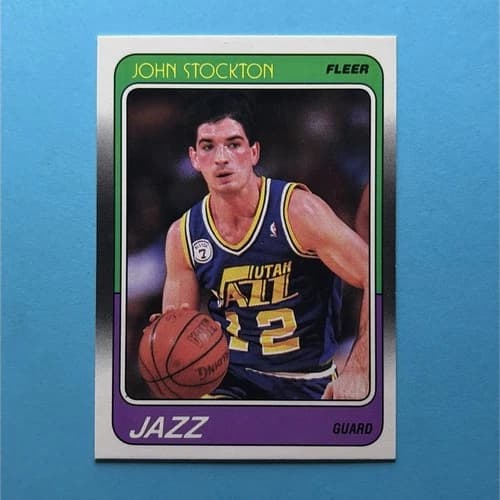 1988 Fleer John Stockton Rookie Card #115