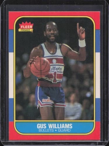 1986 Fleer Gus Williams Rookie Card #124