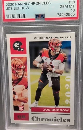 2020 Panini Chronicles Joe Burrow Rookie Card #19