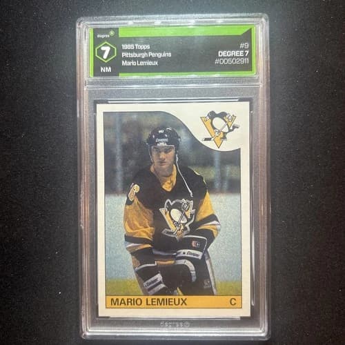 1985-86 Topps Mario Lemieux Rookie Card #9