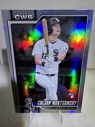 2026 Topps Series 1 Baseball Colson Montgomery Rainbow Foil Rookie Card #157
