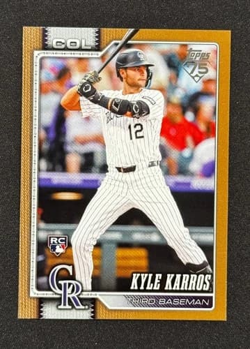 2026 Topps Series 1 Baseball Kyle Karros Gold /2026 Rookie Card #334