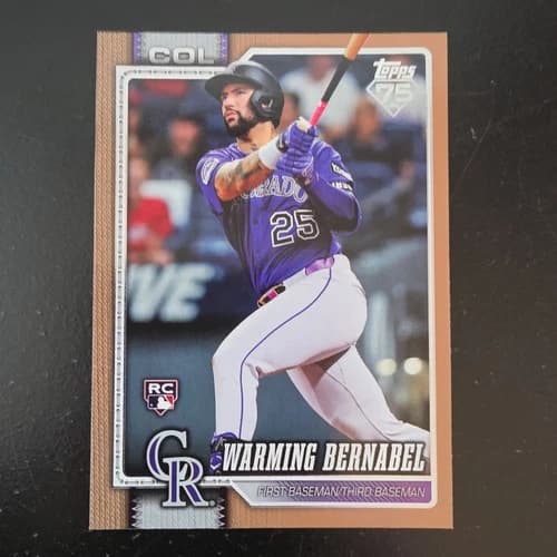2026 Topps Series 1 Baseball Warming Bernabel Gold /2026 Rookie Card #55