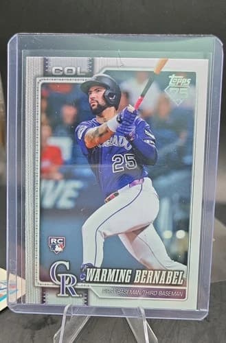 2026 Topps Series 1 Baseball Warming Bernabel Team Color Border Rookie Card #55