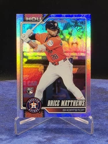 2026 Topps Series 1 Baseball Brice Matthews Rainbow Foil Rookie Card #132
