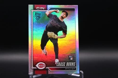 2026 Topps Series 1 Baseball Chase Burns Rainbow Foil Rookie Card #312