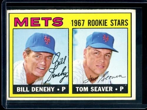 1967 Topps Mets Rookies Bill Denehy and Tom Seaver #581