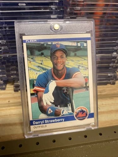 1984 Fleer Darryl Strawberry Rookie Card #599
