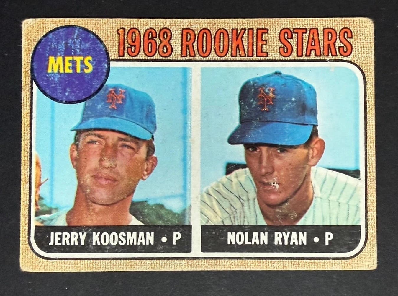 1968 Topps Mets Rookies Jerry Koosman and Nolan Ryan #177