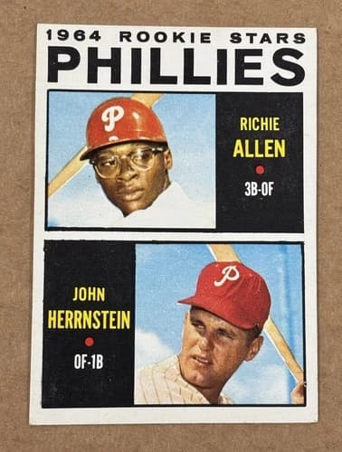 1964 Topps Phillies Rookies Richie Allen and John Herrnstein #243