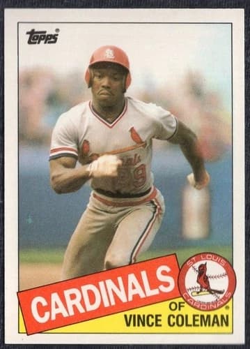 1985 Topps Traded Vince Coleman Rookie Card #24T