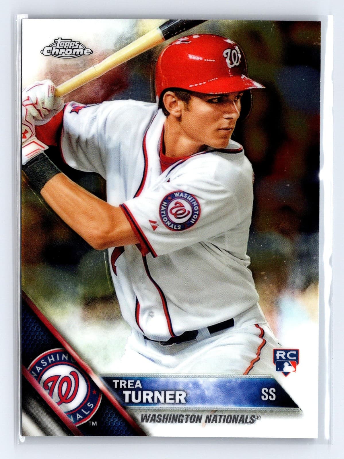 2016 Topps Chrome Trea Turner Rookie Card #32