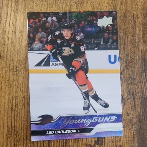 2023-24 Upper Deck Series 2 Hockey Young Guns Leo Carlsson Rookie Card #468