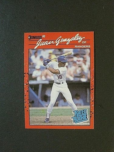 1990 Donruss Juan Gonzalez Rookie Card #33