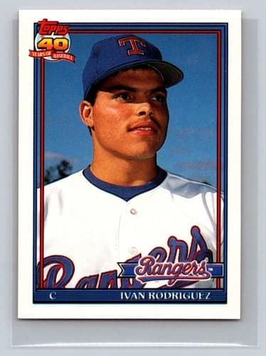 1991 Topps Traded Ivan Rodriguez Rookie Card #101T