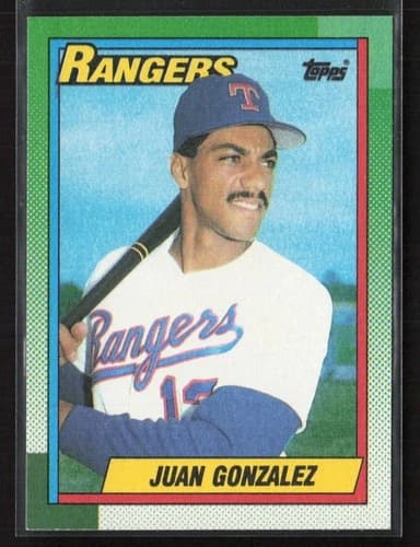 1990 Topps Juan Gonzalez Rookie Card #331