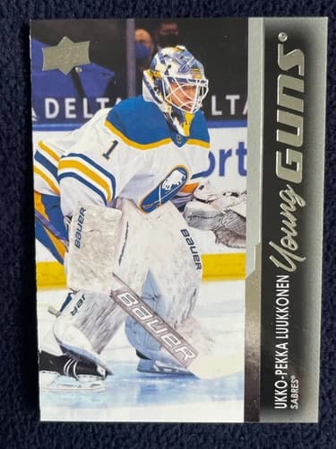 2021-22 Upper Deck Series 1 Hockey Young Guns Ukko-Pekka Luukkonen Rookie Card #202