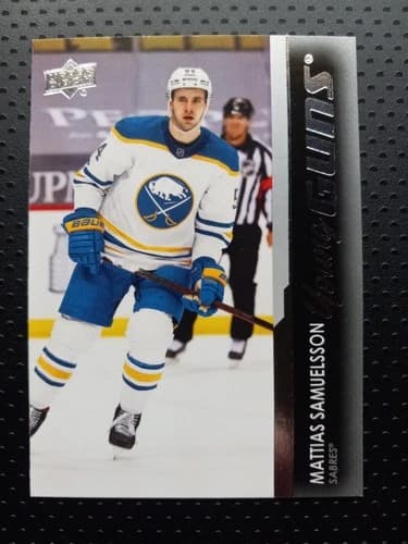 2021-22 Upper Deck Series 1 Hockey Young Guns Mattias Samuelsson Rookie Card #230