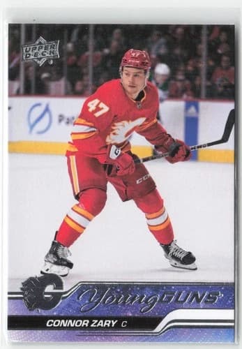 2023-24 Upper Deck Series 2 Hockey Young Guns Connor Zary Rookie Card #496