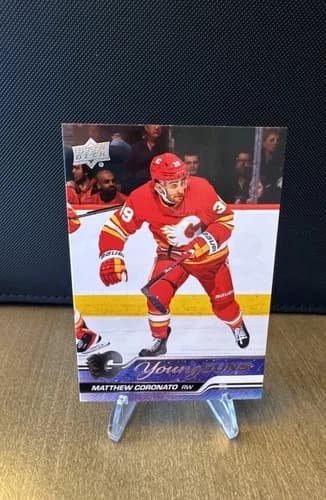 2023-24 Upper Deck Series 1 Hockey Young Guns Matthew Coronato Rookie Card #201