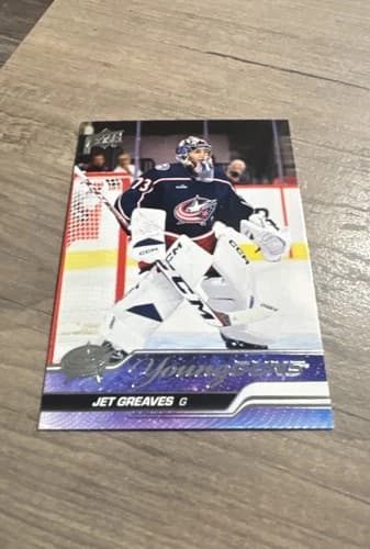 2023-24 Upper Deck Series 1 Hockey Young Guns Jet Greaves Rookie Card #246
