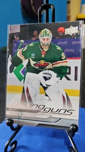 2024-25 Upper Deck Series 1 Hockey Young Guns Jesper Wallstedt Rookie Card #202