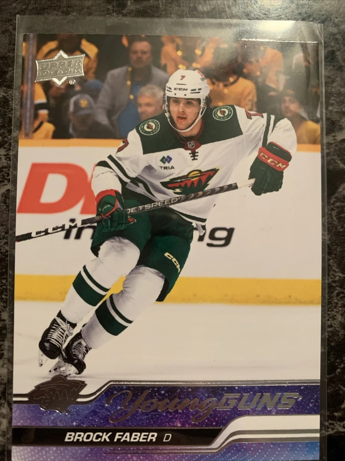 2023-24 Upper Deck Series 1 Hockey Young Guns Brock Faber Rookie Card #215