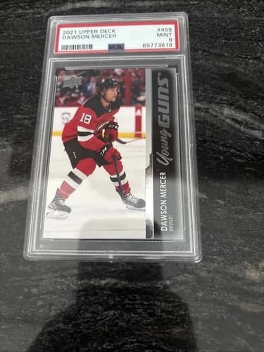 2021-22 Upper Deck Series 2 Hockey Young Guns Dawson Mercer Rookie Card #459