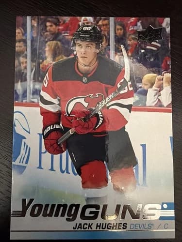 2019-20 Upper Deck Series 1 Hockey Young Guns Jack Hughes Rookie Card #201