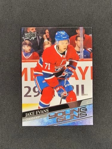 2020-21 Upper Deck Series 1 Hockey Young Guns Jake Evans Rookie Card #247